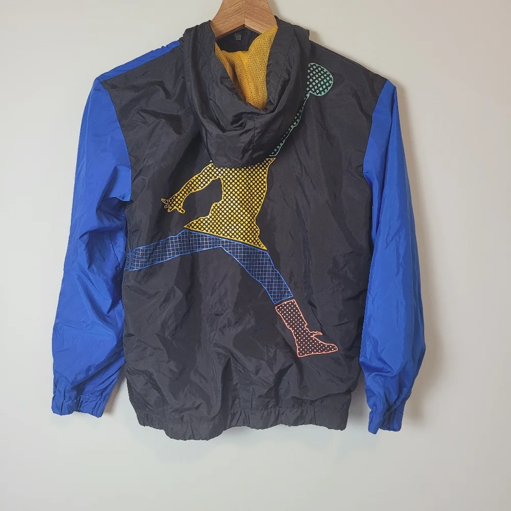Michael Jordan  Boys Size Medium Lightweight Zip-Up Jacket Blue Black